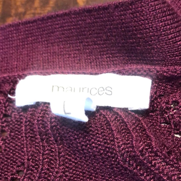 Cute wine colored cardigan! - Picture 2 of 4